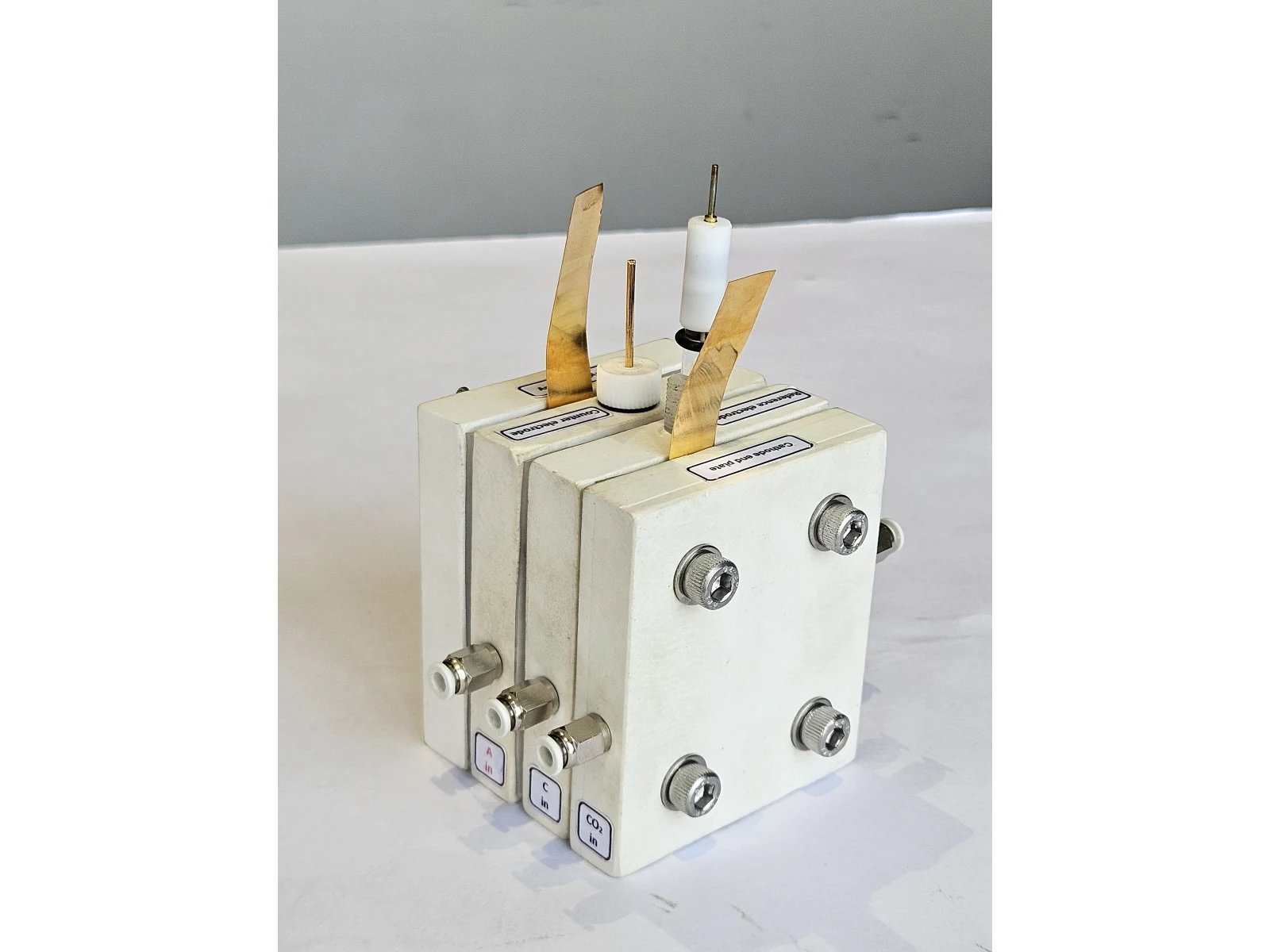 Carbon Dioxide Gas Diffusion Flow Cell (PTFE) — view 2