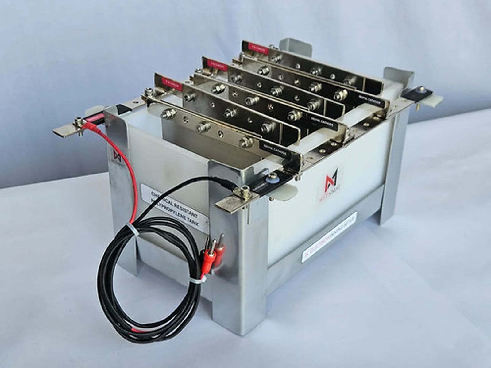 Electrowinning System – PP Electrochemical Cell with SS316 & Titanium Electrodes